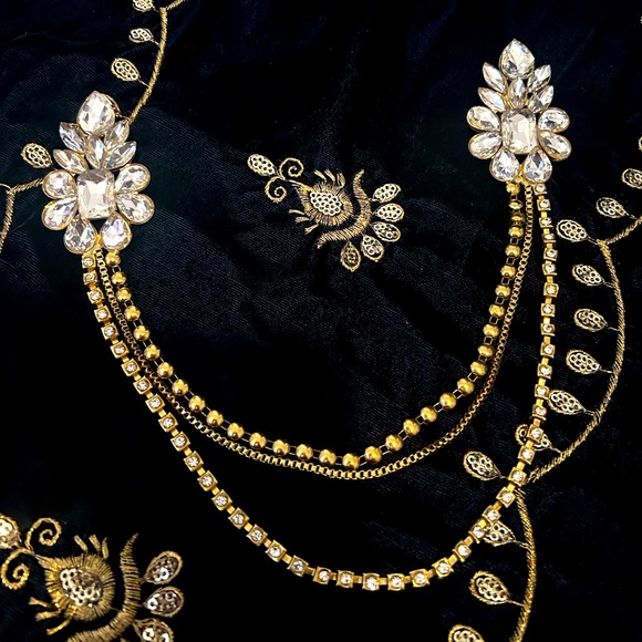 Traditional Indian/Pakistani Men’s Jeweled Brooch for Suit/Sherwani - Picture 1 of 8